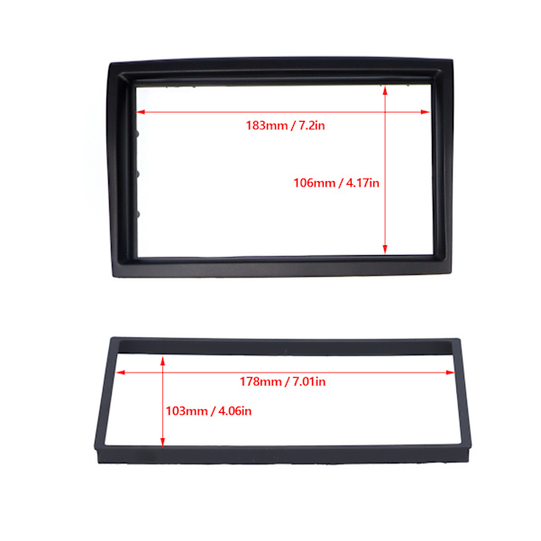 2Din Stereo Radio Fascia DVD Audio Navigasjon Panel Ramme Passer for Peugeot Boxer 2006+