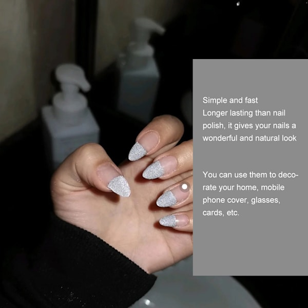 5 stk. Neglekunst Reflekterende Pulver Moderne DIY Negledekoration Pulver Manicure Værktøj