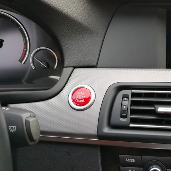 LED Växelspaksknopp Växelspak Huvud Retrofit Kit med Motorstartstoppknapp för E61 E60 E46 LHD Blank Svart