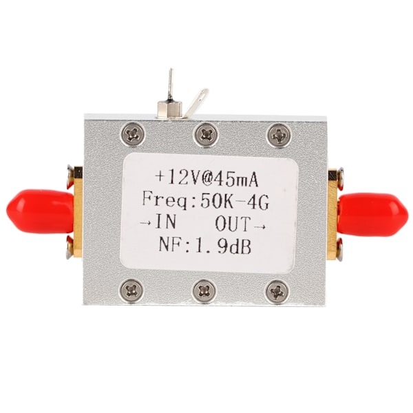 LNA Lavst Støy 50K-4G Høy Forsterkning 25DB @ 0.8G Høy Forsterkningsflathet RF-forsterker (CNC-skall)