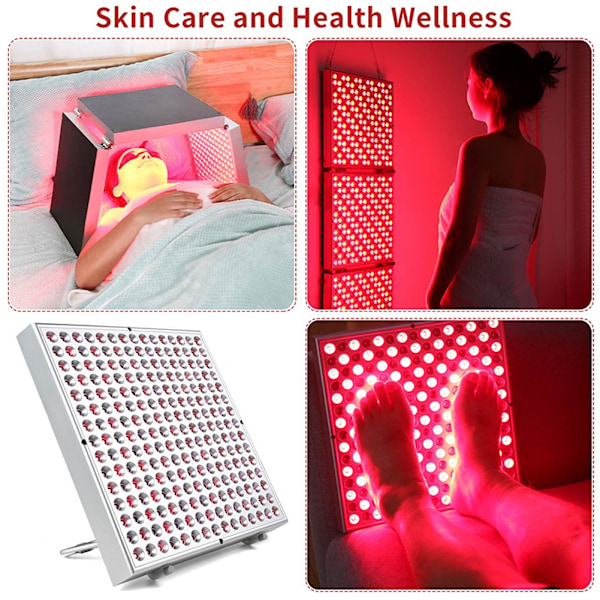 LED Röd Infraröd Ljuspanel 45W Rynkreducerande Vikbar Ljusbehandling Enhet 100‑240VEU Stickkontakt