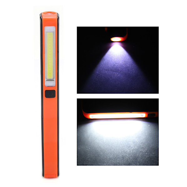200lm Högintensiv LED Ficklampa USB Uppladdningsbar Torch Lampa med Magnet för Camping Orange