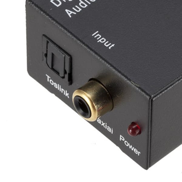 Digital Optisk til Analog Lydkonverter, Plug and Play Lydkonverter, Gør SPDIF til RCA Konvertering Nemmere med Dobbelt Input Support, Sikrer