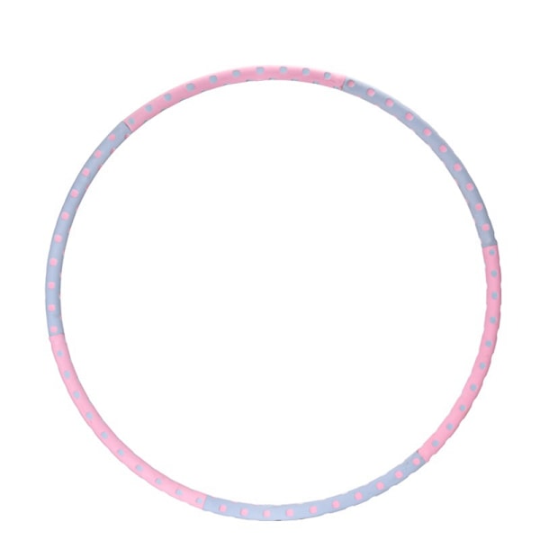 Spring Fitness Voksen tungt rustfrit stål to-farvet skum hula hoop aftagelig seks sektioner otte sektioner purple white 8 sections