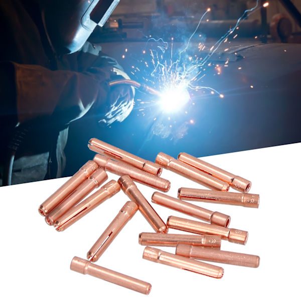 20 stk TIG-klemmer 1,6 mm åbning Wolfram-elektrode til QQ150 svejsebrændertilbehør WP‑9F