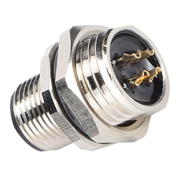 M12BP4 M16 Tråd Panelmonterad Uttag M12 IP67 Vattentät Kontakt 4-polig Stickkontakt Adapter
