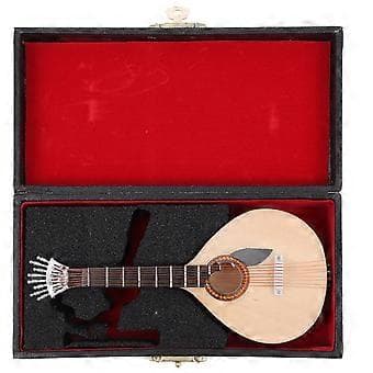 1 Set Miniatyr Portugisisk Gitarr Modell Gitarr Staty Mini Musikinstrument