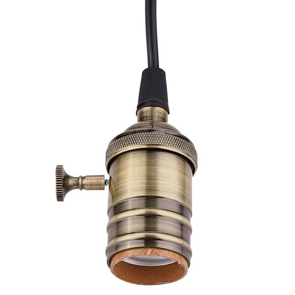 Retro E27 Universal Lamphållare Väggmonterad Hängande Ljusuttag Basadapter (Brons)