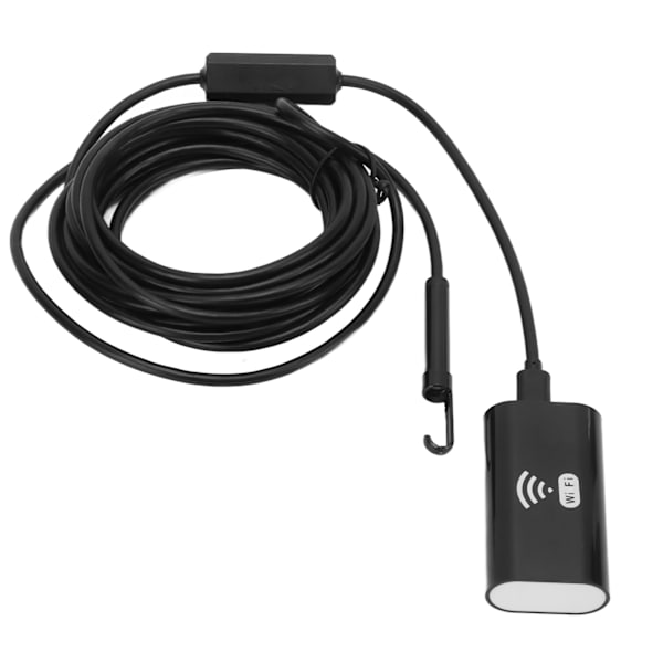 Industriell Endoskop 1200P HD 8mm Lins Wifi Inspektionskamera IP68 Vattentät Justerbar LED för Avloppsrör 5m/16.4ft