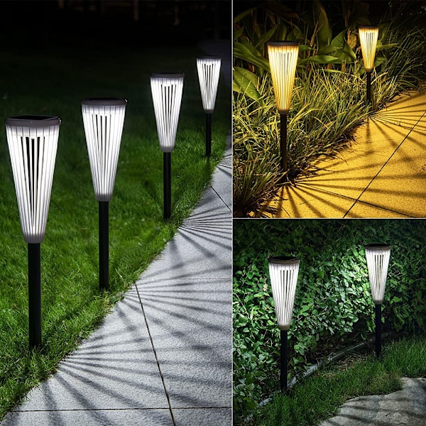 Lysande Landskapsväktare, Väderbeständig, Fladdrande Lågdesign, Automatisk På/Av-knapp, Enkel Installation för Gångväg, Gräsmatta, Uteplats