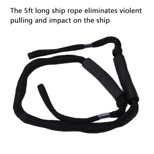 5ft Bungee Dock Line Docking Mooring Rope Nylon Tillbehör för Båt Pontong PWC Jetski Kajak