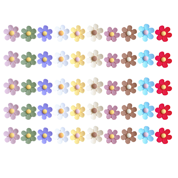 Konstgjord Mini Blomma Kylskåpsmagnet, Resin Material Vattentät Hållbar För DIY Dekoration