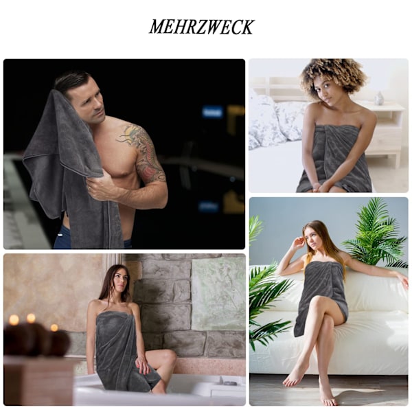 Extra Stor Mikrofiber Badhandduk, Mycket Absorberande Duschhandduksset för Inomhus- och Utomhusaktiviteter, Snabbtorkande Mjuka Badlakan för Träning,