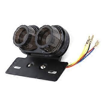 Multifunksjonell Motorsykkel LED Lys Baklys Blinklys Brems Skiltplate Integrert Lampe Grå