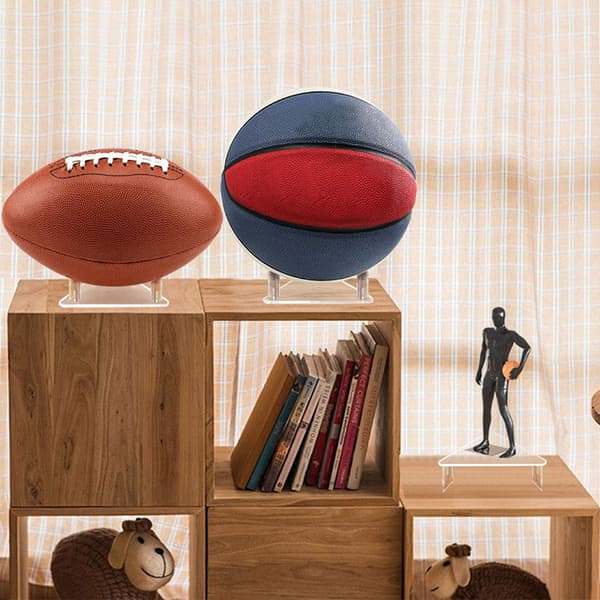 Basketball Display Stand, Multipurpose Ball Holder For Acrylic Exercise Ball Stand Stable Base Plate, Effective Clutter Reduction