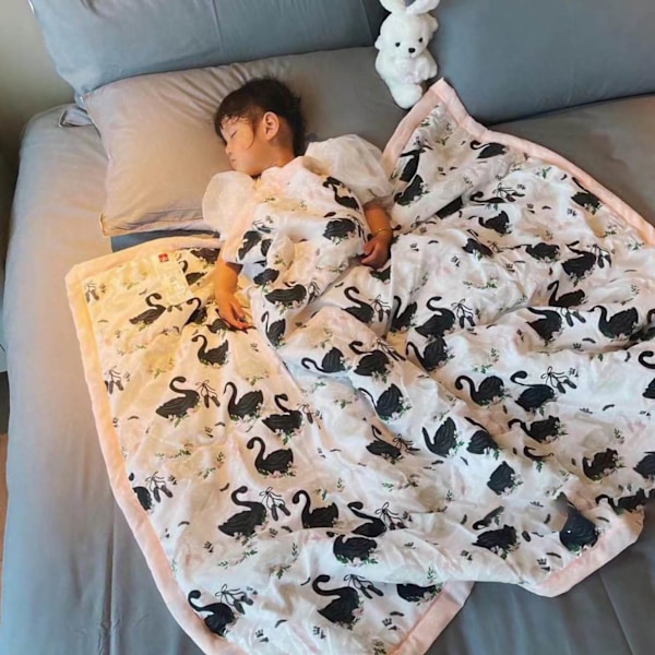 Stretchigt tyg muslin babyfilt med fjäderlätt mjukhet, hudvänlig och otroligt mjuk barnfilt för vår sommar vinter, 102 cm x 74 cm