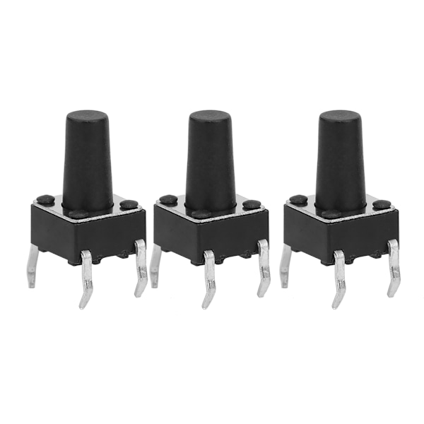 100 kpl Hetkellinen Taktiilinen Painikekytkin Teollinen Tarvike Nopea Vaste DIP 6 x 6 x 10mm