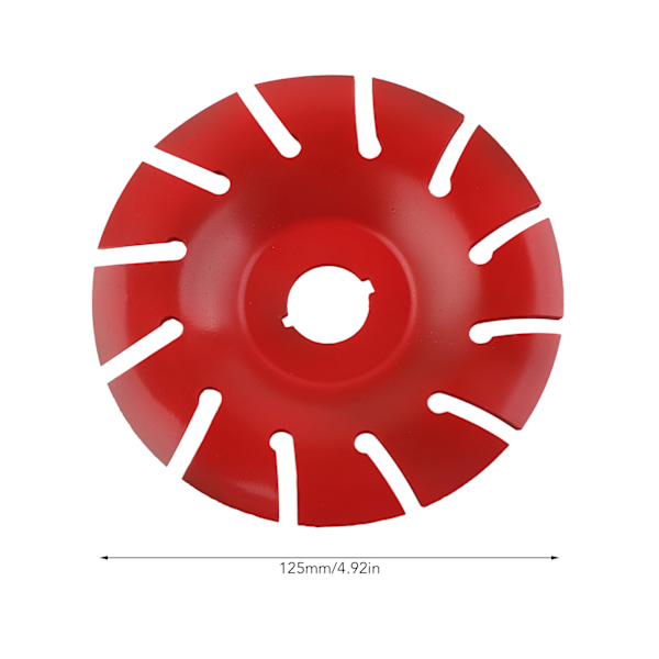 Træskærings-skiveformningsskiva 125mm Rustfrit Stål 12T Tilbehør til Vinkelsliber Rød