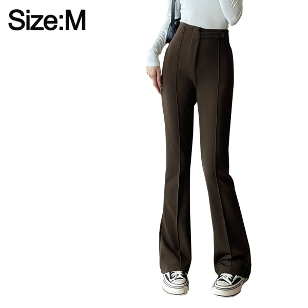 Elastiske formelle bukser med lommer, rette fritidsbukser