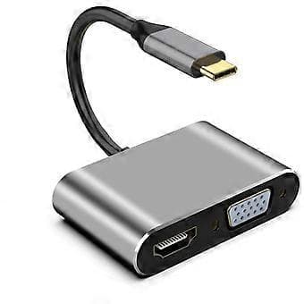 4-i-1 Type C til HDMI-kabel/adapter 4k*2k Type C til HDMI VGA 3.0 USB C PD HUB
