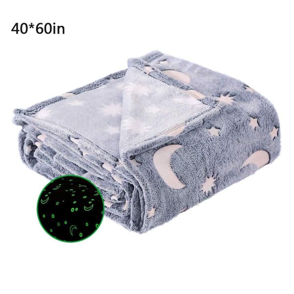 Koselig flanellfleece-teppe for barn, helårsteppe, jule- og bursdagsgave