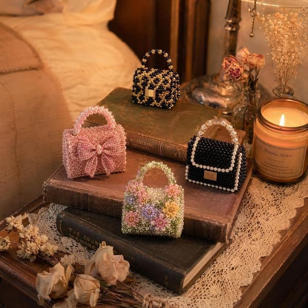 3D Perle Håndtaske DIY Kit, Elegant Håndlavet DIY Dyre Perlesæt
