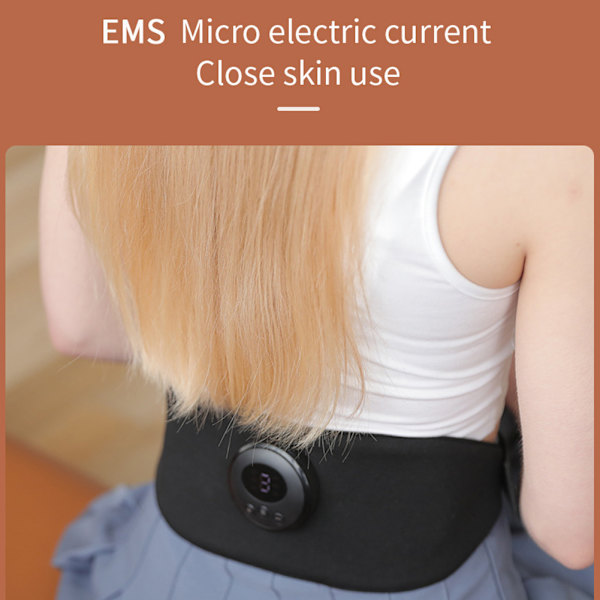 EMS Slimming Bælte Abdomen Stimulator Talje Træner Vægttab Træningsbælte