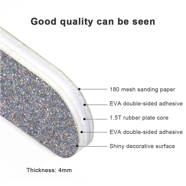 50 kpl Nails Glitter Värikäs Nail File Strips Manikyyri ja