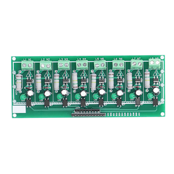 Optokytkimen eristyslevy 8 kanavainen PLC-jännitteentunnistusmoduuli 220V AC DIY-projekteihin