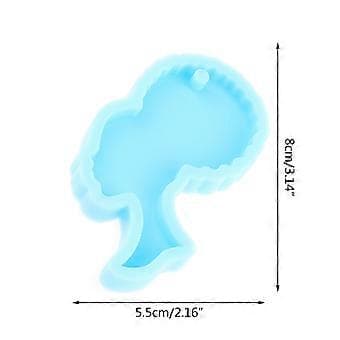 Nøglering Håndværk Støbning Silikoneform Super Glossy Kvinder til Hoved Epoxy Resin M
