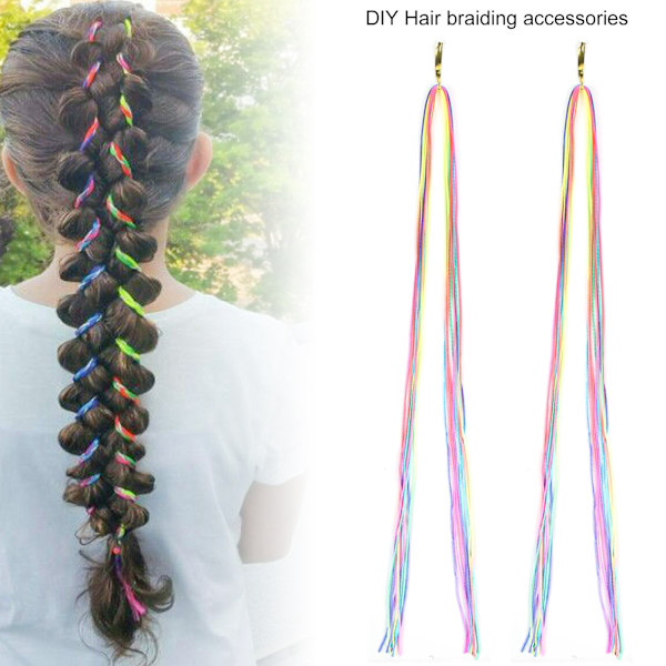 DIY Fläta Hårsträngar Dreadlocks Garnsträngar Hårstyling Dekoration Tillbehör 1mm / 0,04 tum 1#