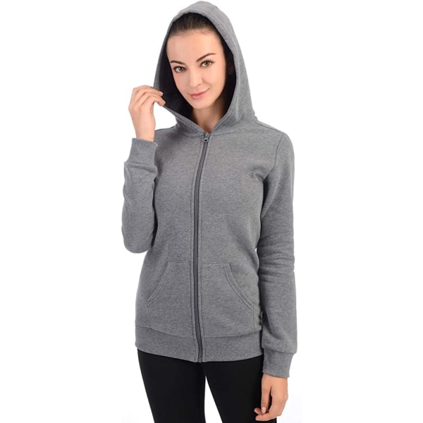 Qualidyne Dam Fleece Hoodies Midweight Workout Ther för kvinnor