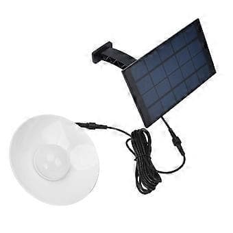 LED Solcellelampe med Solcellepanel IP65 Vanntett Taklampe Hagebelysning for Utested