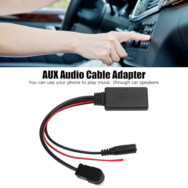 Trådløs Bluetooth AUX lydkabeladapter med mikrofon for Alpine AI Net bilstereo