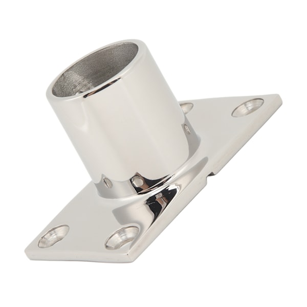 Båds håndlistebeslag rektangulær base sølv robust rustfri båddæk håndliste rektangulær base til båd marine yacht 90°32MM/1.3in