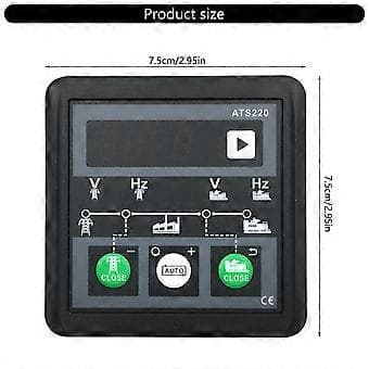 ATS220 Genset ATS Kontakter Controller Auto Manuelt LED Display Generator Kontrol Kontakter Modul Panel