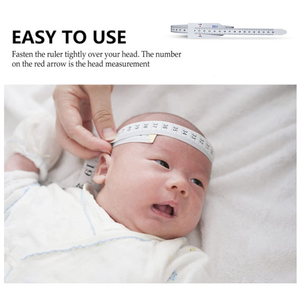 3 st PP-plast Spädbarnshuvudomkretsband - 60 cm/24 tum