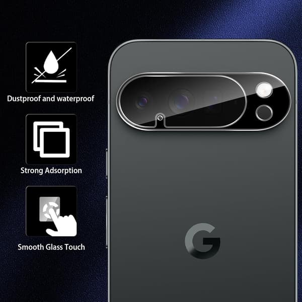 Kompatibel med Google Pixel 9 Pro kameralinsskydd; Förpackning med 2 skyddsfilmer för telefonkamera Pixel 9 Pro
