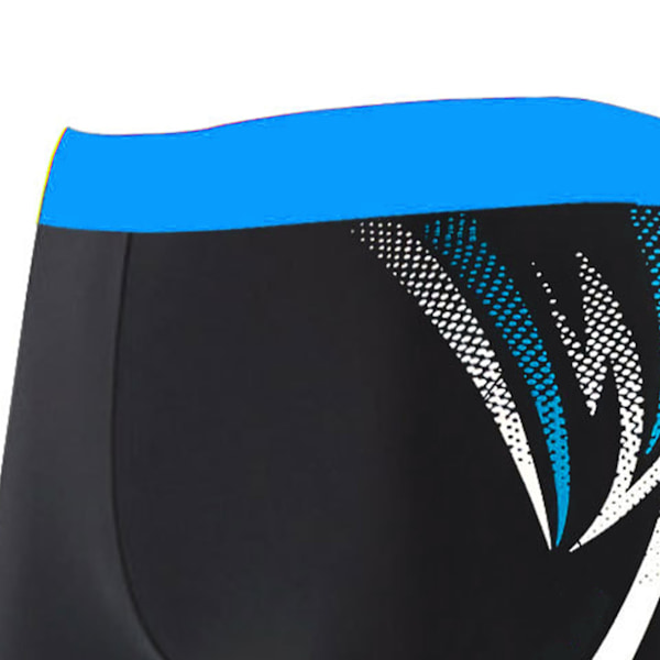 Män Badbyxor Snabbtorkande Stretch Andningsbar Slim Fit Knytband Modetryck Män Badkläder för Simning Himmelblå XXL (100‑140kg / 220.5‑308.6lb)