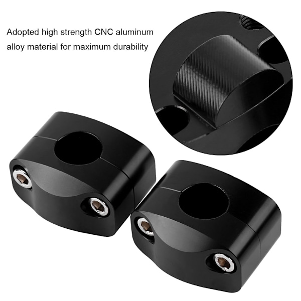 2 stk. Motorcykel Universal 22mm Styrstangsoverførsel Fast Kodeklips Kodeholder Stigning Klemmer
