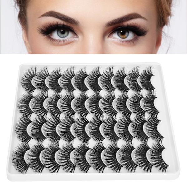 20 Pairs MultiLayered Fake Eyelashes Fluffy Thick Volume Eyelashes HandMade False Lash(MC-21 )