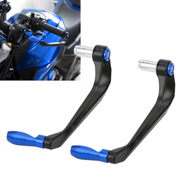 2 stk Motorsykkel Håndtakbeskyttere Sett Aluminium Legering Brems Clutch Styrebeskytter for Terrengsykler Blå
