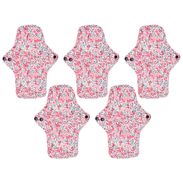 5-pack Menstruationstrosor i Tyg, Tvättsbara, Återanvändbara, Bomullsabsorberande, Läcksäkra, Sanitära Trosor för Kvinnor (M)