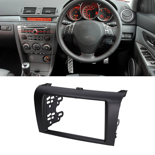 2DIN Bilstereo Radio Fascia Instrumentbräda GPS Navigation Trim Ersättning för MAZDA 3 2004‑2008