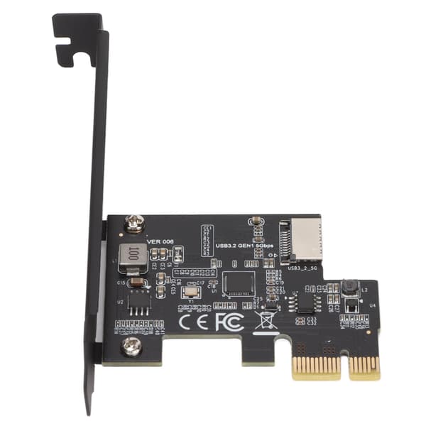 USB 3.2 Gen1 5Gbps Frontpanelgränssnitt Adapter PCIe Till Typ E Socket Expansionskort För Moderkort Med ASM1042A Chipset Kompatibel Med Windows