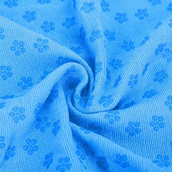 Yogamatta Handduk Mjuk Mikrofiber Halksäker Svettabsorberande Yogamatta Handduk för Pilates Träningspass Blå