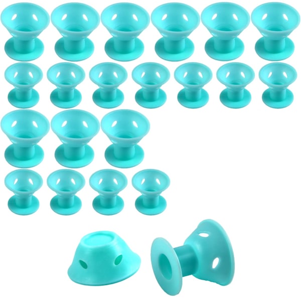 Silikon Hårrullar Set, Ingen Värme Halkfri Design, Mjukt Material För Bekväm Användning, Lätt Att Rengöra Och Bärbar, Perfekt Present Till Kvinnor Och Flickor