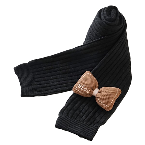 Flickleggings Varma Kammad Bomull Mjuka Bekväma Fotlösa Tights för Vardag Fest Resa Svart L; 60cm/23.6in Längd; för Längd