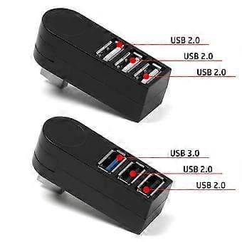 1 stk. Høj Hastighed USB 2.0/3.0 HUB Multi USB Splitter 3 Porte Expander Multiple USB
