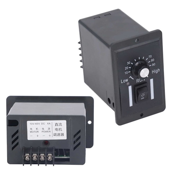 DC Motor Hastighedsregulator PWM Kontrolkontaktpanel Gearbørste Governor DC10‑60V 6A